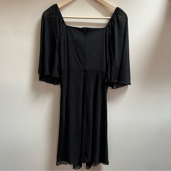 Black flutter sleeve dress - Picture 8 of 10